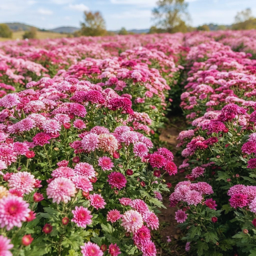 2 Mums Plants Live, Pink Chrysanthemum Plants Live, No Potted, Chrysanthemum Flower Live Plant Garden, 5 to 8 Inc, Mum Live Plant