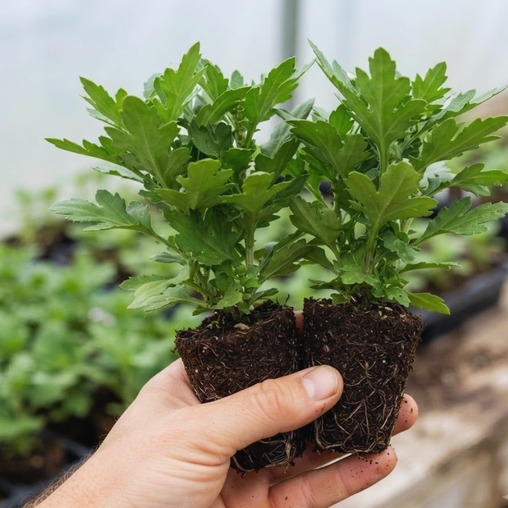 2 Mums Plants Live, Purple Chrysanthemum Plants Live, 5 to 7 Inc Long, Chrysanthemum Flower Live Plant Growing Gardening Mum Live Plant