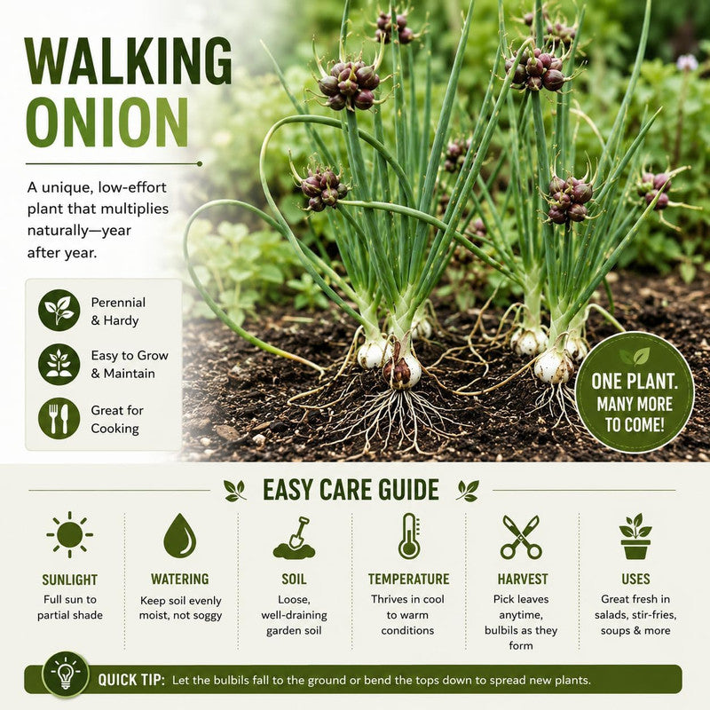 20 Walking Onion Bulbs, Red Onion Bulblets Topset for Planting