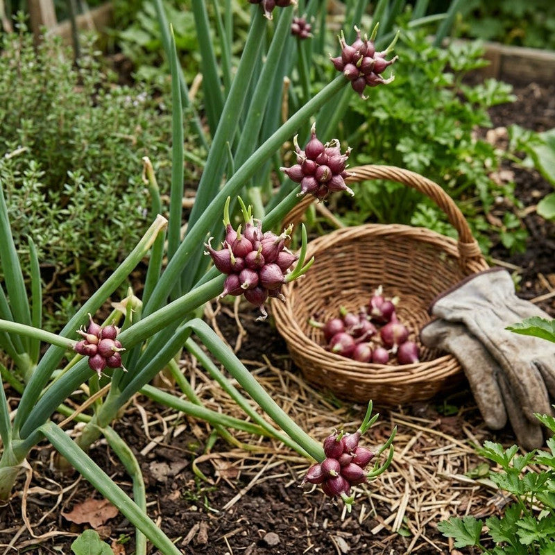 20 Walking Onion Bulbs, Red Onion Bulblets Topset for Planting
