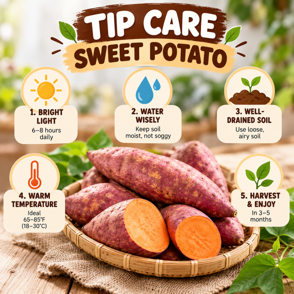 Live Sweet Potato Plant, Root Vegetable Plant for Planting, 4-7" Tall