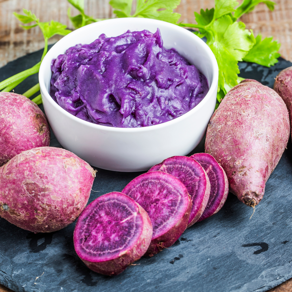 10 Okinawa Purple Potato Plants, Live Purple Sweet Potato Plants for Outdoor Vegetable Gardens, Garden Starts for Warm Climates, Full Sun and Well-Drained Soil