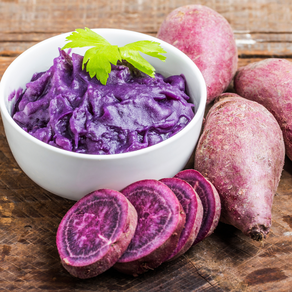 Set 10 Okinawa Purple Sweet Potato Slips Live Plants, Purple Potato for Garden