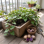 10 Okinawa Purple Sweet Potato Slips, Live Plants for Containers and Vegetable Gardens
