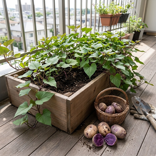 10 Okinawa Purple Sweet Potato Slips, Live Plants for Containers and Vegetable Gardens