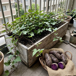10 Okinawa Purple Sweet Potato Slips, Live Plants for Containers and Vegetable Gardens