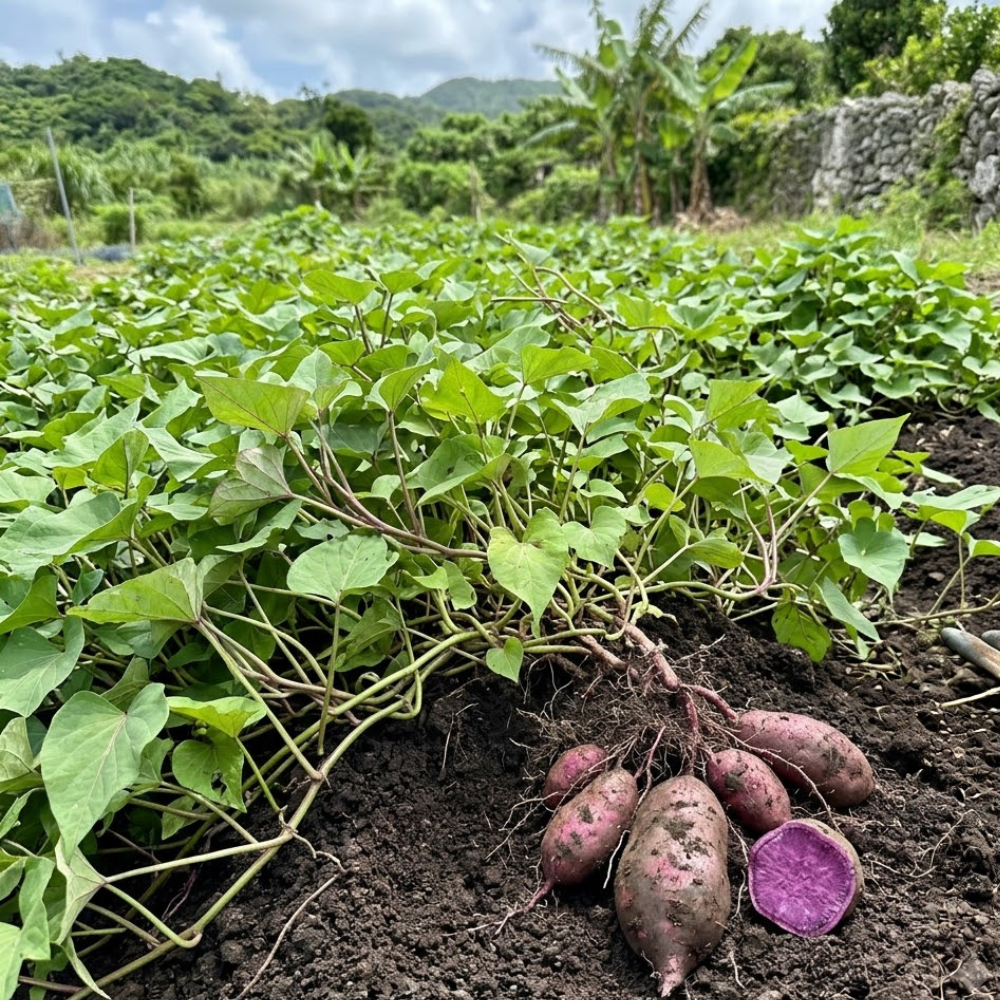 Purple Sweet Potato Live Slips, Set of 10 for Garden Planting, Sweet Potato Plant