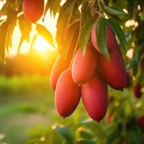 Live Red Mango Tree Live Plant, 8 to 16 Inc in Pot, Sweet Mango Seedling for Growing Outside