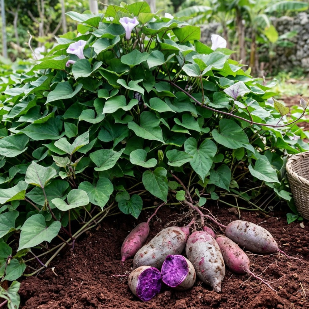 10 Purple Potato Slips Live Plants, Sweet Potato Garden Starters, Vegetable Plant
