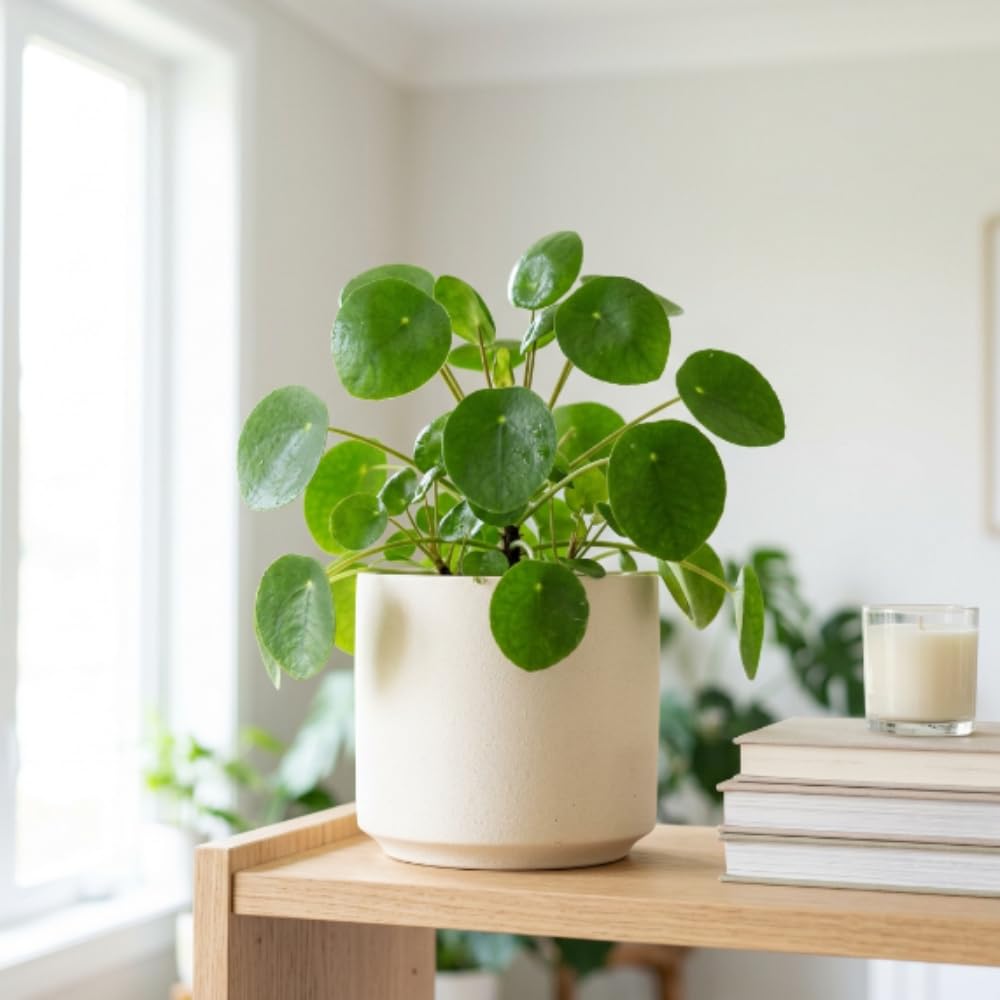 Money Plants Live, Pilea Peperomioides Plant Live, Pilea Plant Live, 4-6 Inc Tall, Easy Care Indoor Houseplant for Home and Office Decor