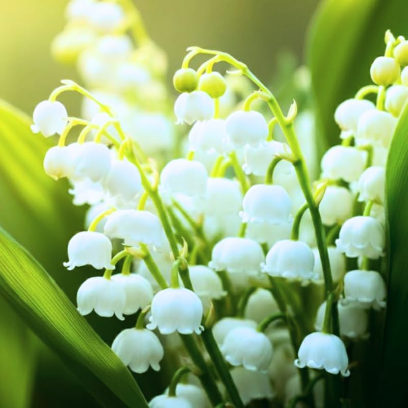Set 10 Lily of The Valley Bulbs, Fragrant Perennial Flower Bulbs for Spring Blooms, White Lily Bulbs for Planting
