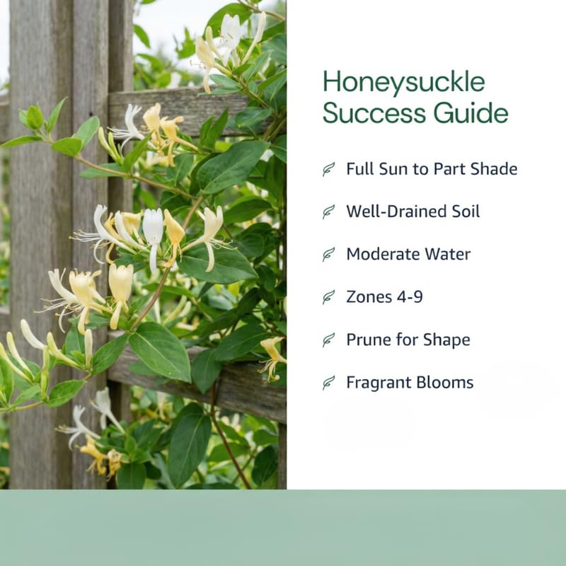 6 Yellow Honeysuckle Cuttings 8–10 Inches, Honeysuckle Vine Plant Cuttings, Fragrant Flowering Climbing Plant for Outdoor Growing