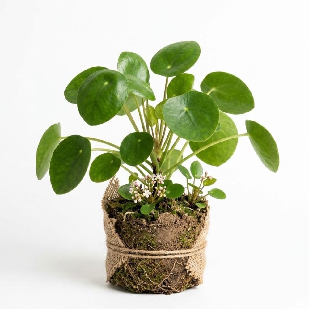 Money Plant Live Houseplant 4-6 Inches Tall, Pilea Peperomioides Plant, Money Indoor Plant for Beginners and Collectors