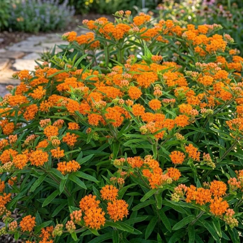 3 Orange Milkweed Plant Live, Asclepias Tuberosa Butterfly Bush, 4-8"