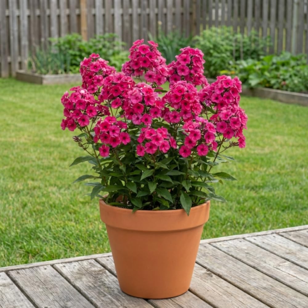 Phlox Plant, Bold Pink Phlox Plant in Plug, 2-3 Inches Tall, Hardy Perennial Flower for Outdoor Garden