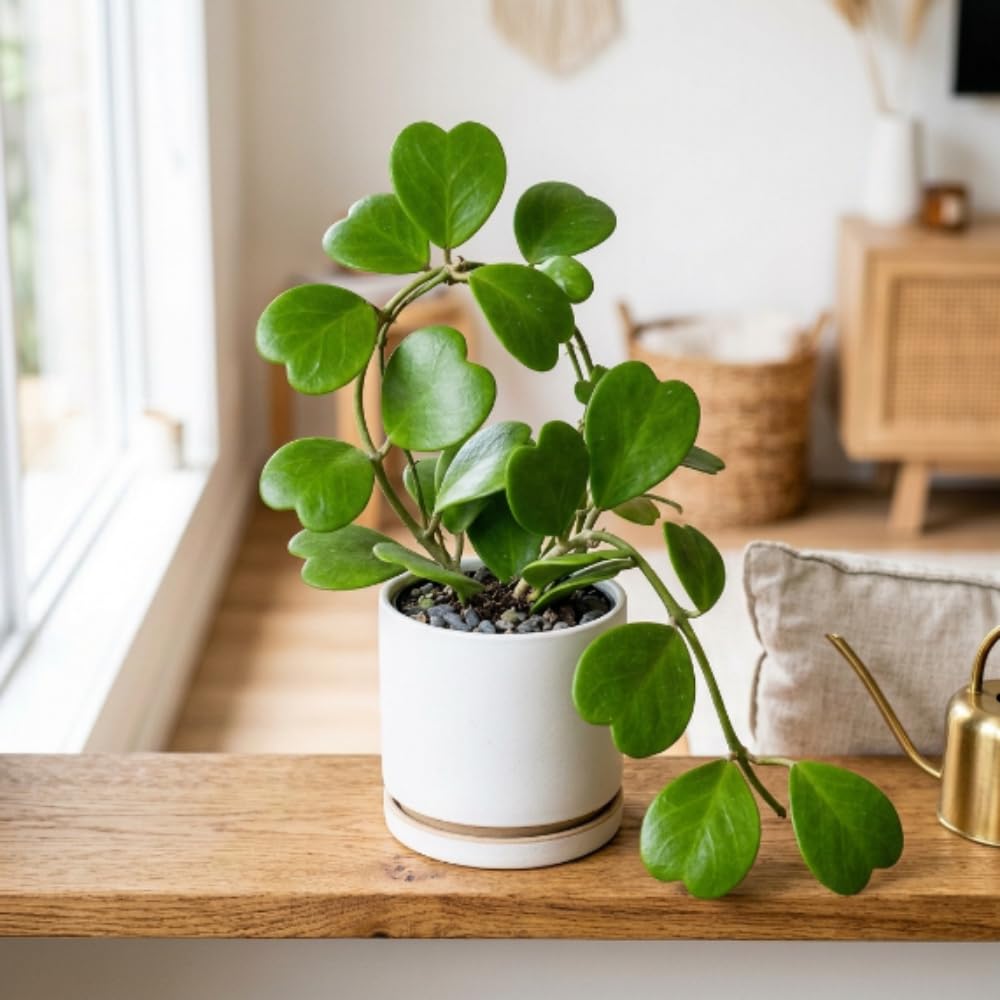 Kerrii Hoya Plant Live, 3-5 Inc Tall, Easy Care Succulent Houseplant, Kerrii Hoya Live Plant for Indoor Outdoor Growing