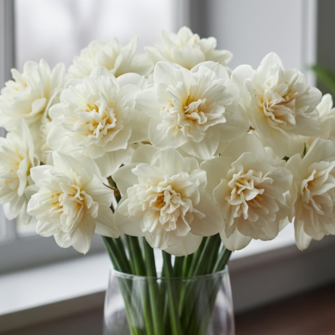 20 Daffodil Bulbs for Fall Planting, Spring-Blooming Narcissus Bulbs, Bulk Top Size Bulbs for Gardens, Borders and Flowerbeds Planting (Double Daffodil Bulbs)