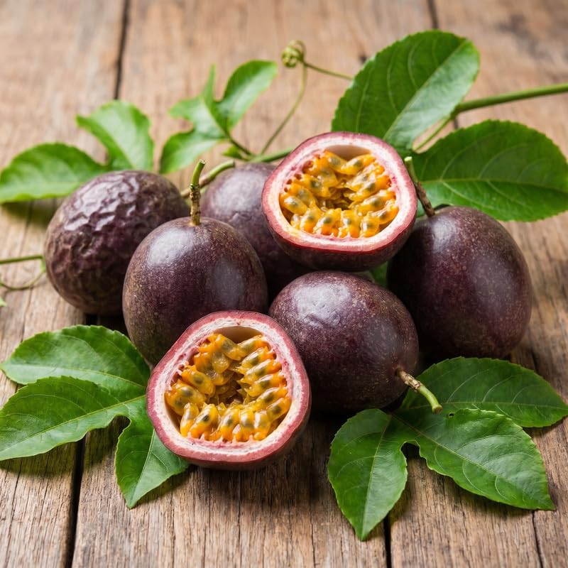 High Yield Passionfruit Plant Live 4-7 Inches Tall, Tropical Passion Fruit Vine for Garden, Patio Containers and Indoor Growing