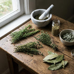 4 Live Fragrant and Edible Herb Plants Combo, Random Assorted Varieties: Rosemary, Basil, Lemon Balm, Mint and Other Herbs
