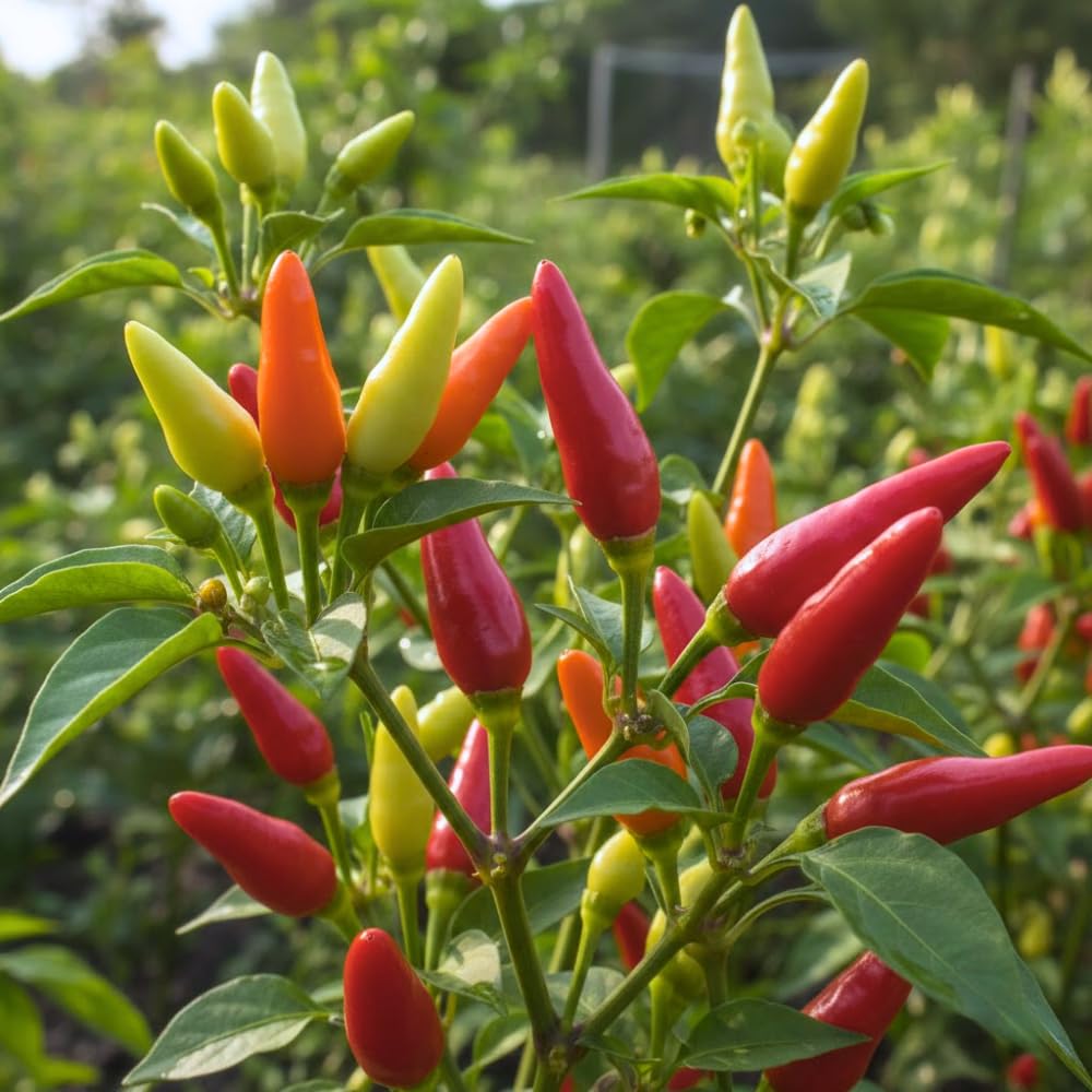 Pepper Plants, Hot Pepper Plants Live in 4 Inches Pot, Chili Pepper Plant, High Yield Pepper Seedling for Home and Garden Growing, 4 to 6 Inc Tall