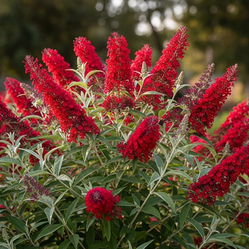 AVERAR 6 Months Old Red Butterfly Bush Live Plant, Butterfly Bushes Ready to Plant Outdoor, Buddleia Plant Bush Shrub 5-7 Inches Tall, No Pot