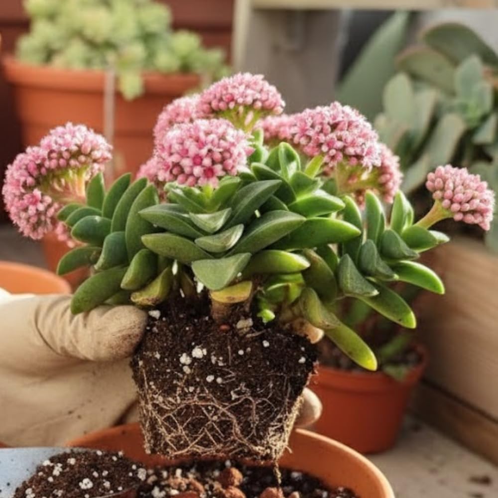 Spring Crassula Succulent Live Plant in 2 Inch Pot, Compact Succulents Full Rooted from 3-5 Inches Tall, Easy Care for