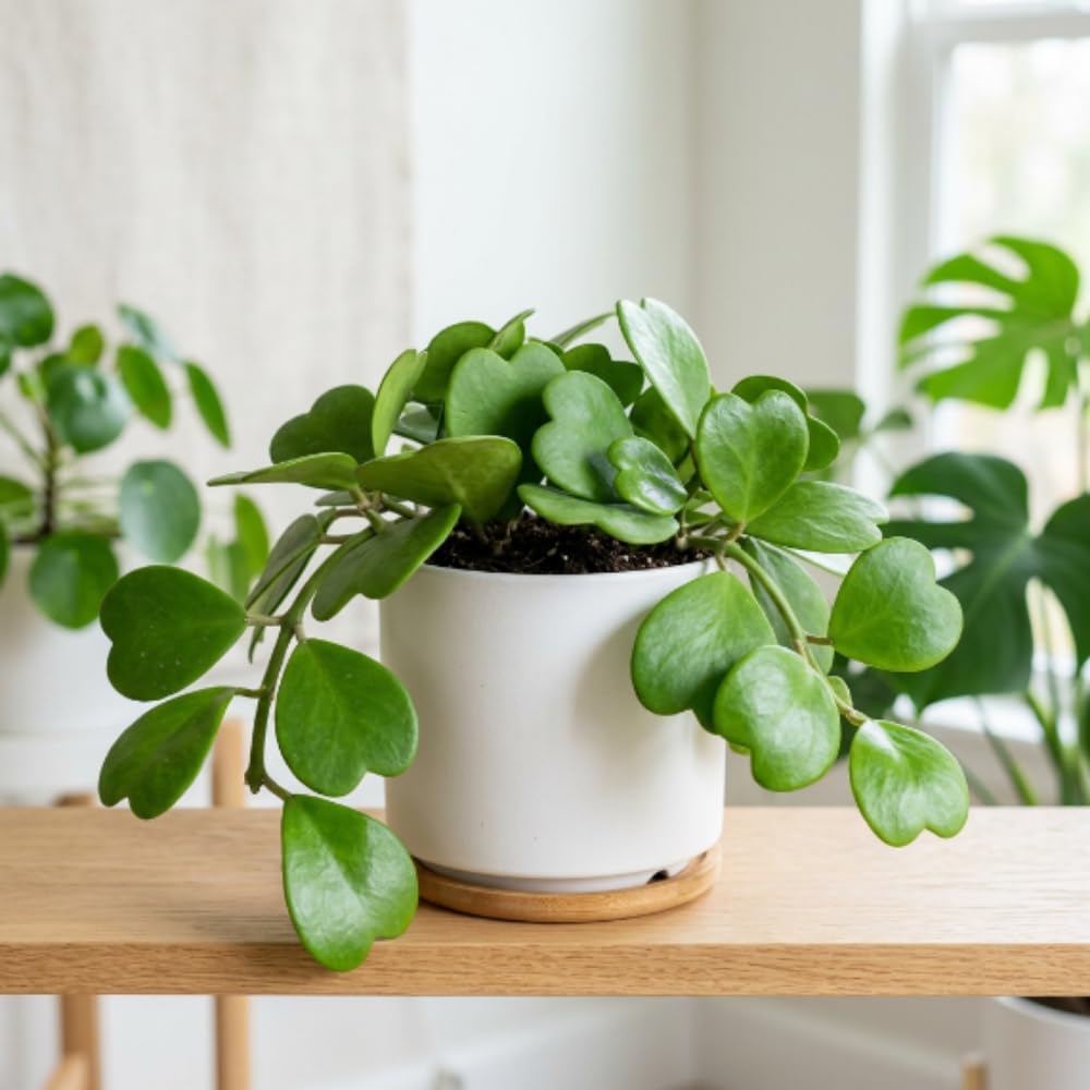 Kerrii Hoya Plant Live, Hoya Heart Plant Live, 3-5 Inc Tall, Easy Care Houseplant for Home and Office Decoration