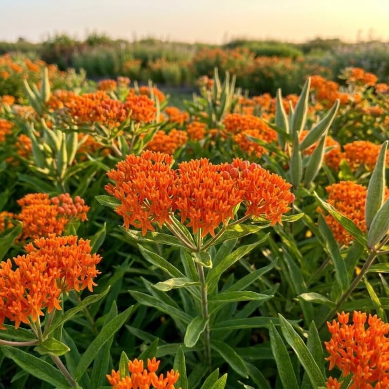 3 Orange Milkweed Plant Live, Asclepias Tuberosa Butterfly Bush, 4-8"