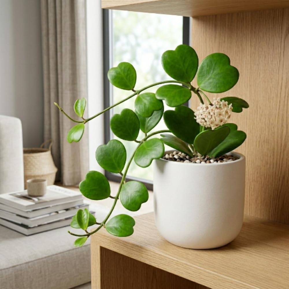 Kerrii Hoya Plant Live, 3-5 Inc Tall, Easy Care Succulent Houseplant, Kerrii Hoya Live Plant for Indoor Outdoor Growing