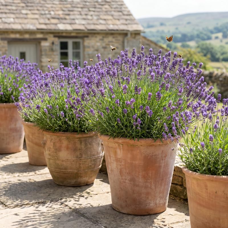 4 Phenomenal Lavender Plants Live, Fragrant Lavender Herb for Garden, Patio Containers and Indoor Décor, 4-7 Inches Tall