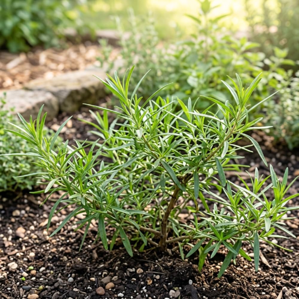 Set of 2 Texas Tarragon Live Plants, Tarragon Plant Live, 4-6 Inches Tall, Culinary Herb Plants for Outdoor Planting