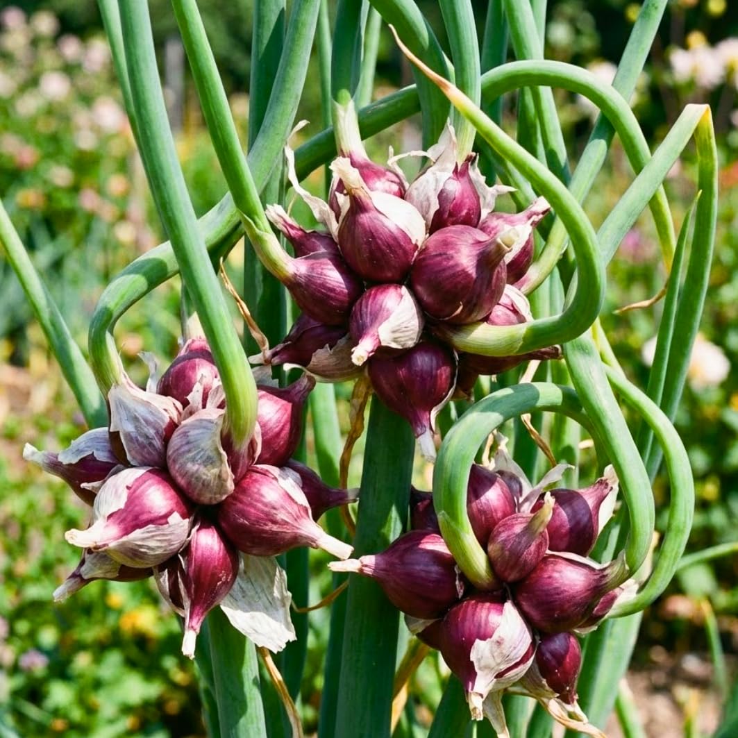 6 Tree Onion Egyptian Walking Onion Live Plants for Planting Outdoors, Rare Fresh Heirloom Allium Winter Onions Vegetable Plant, Not Bulbs