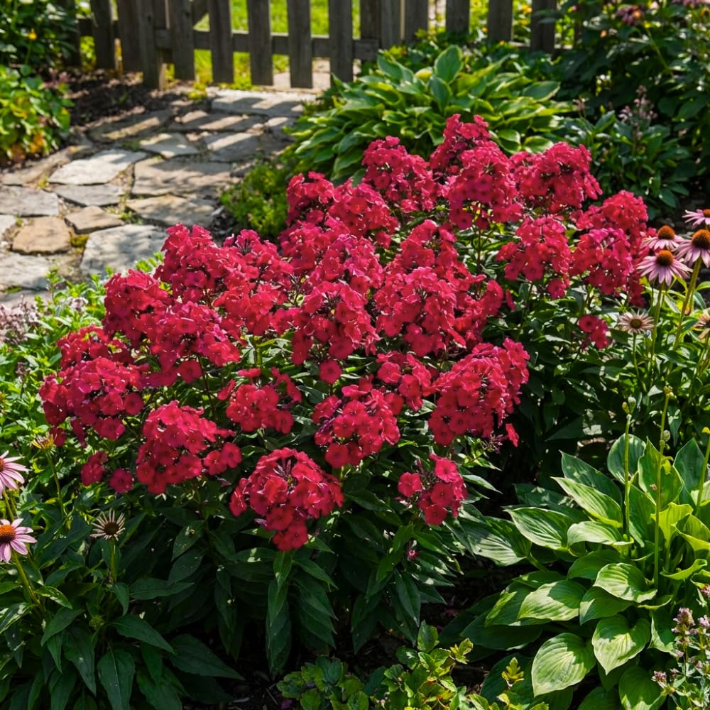 Phlox Plant, Bold Pink Phlox Plant in Plug, 2-3 Inches Tall, Hardy Perennial Flower for Outdoor Garden