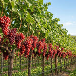 Red Grape Plant Rooted for Planting, Grape Vine Plant, Sweet Fruit Garden Outdoor, 10-20'' Tall
