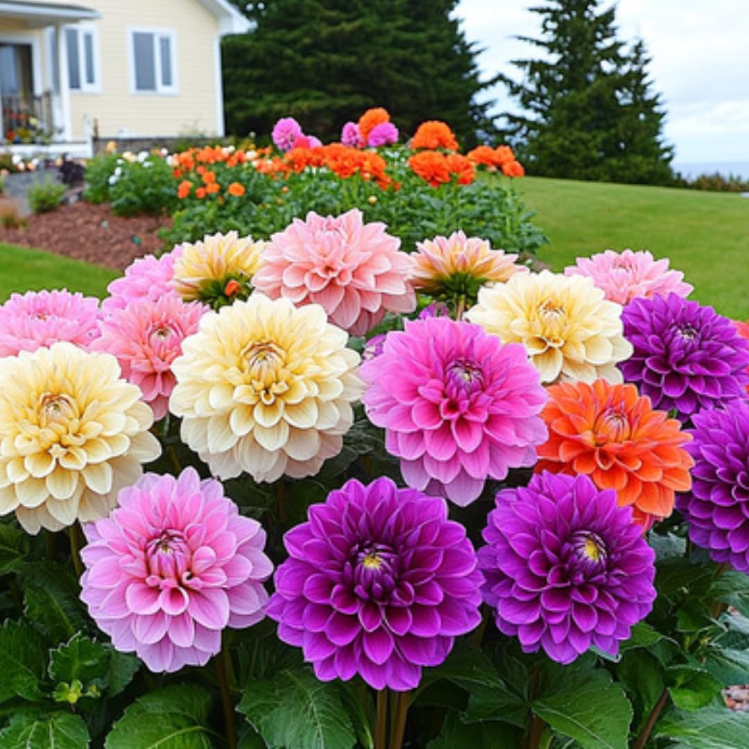 Set 3 of Dahlia Bulbs for Planting Indoor, Mix Dahlia Bulbs for Spring Planting, Perennial Flower