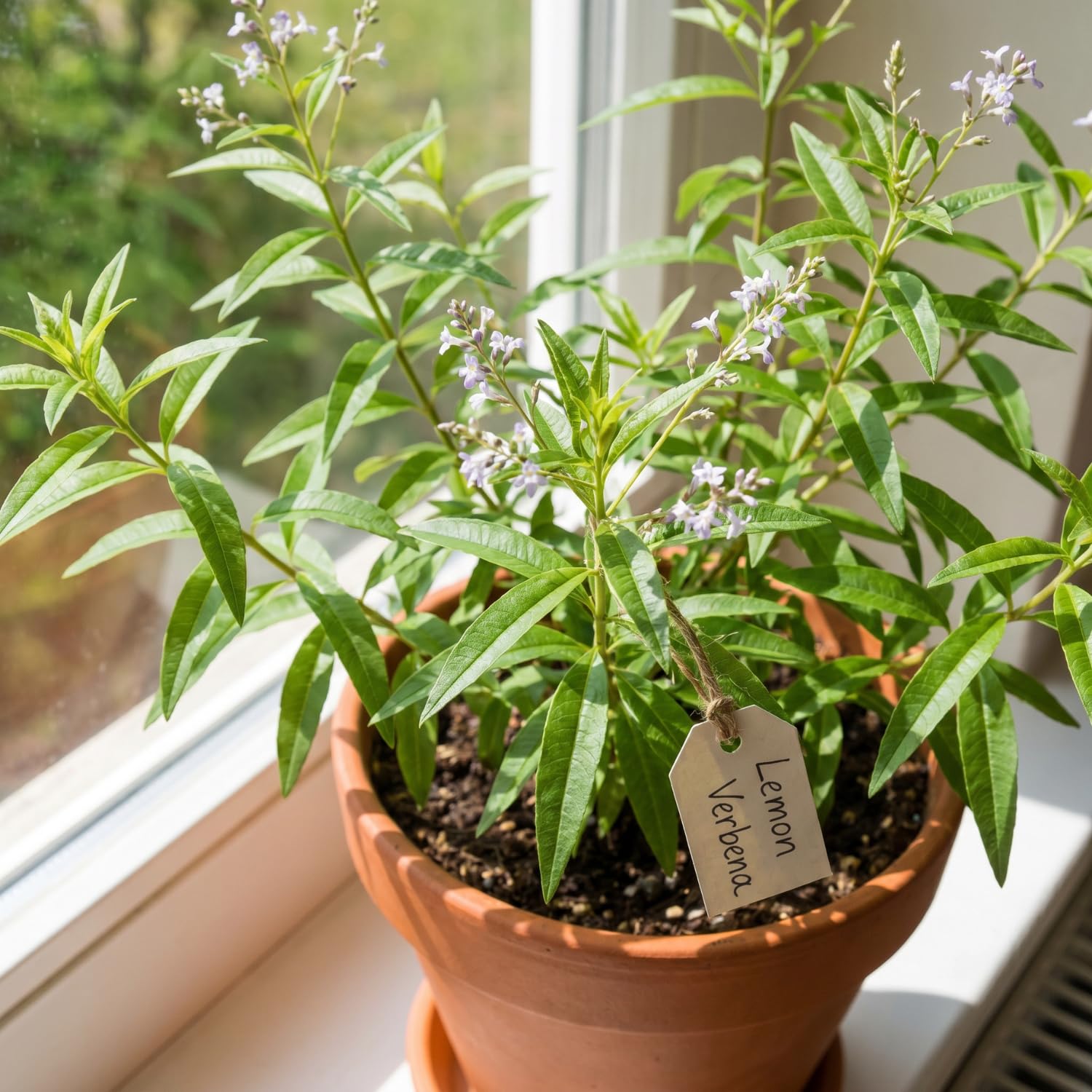 Lemon Verbena Plant Live, Green Foliage Herbs, Verbena Plant, 3-5 Inches Tall, Well-Rooted for Outdoor Planting