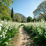 5 Lily of The Valley Roots, White Lilies of The Valley Flower Bulbs, Indoor Outdoor Planting
