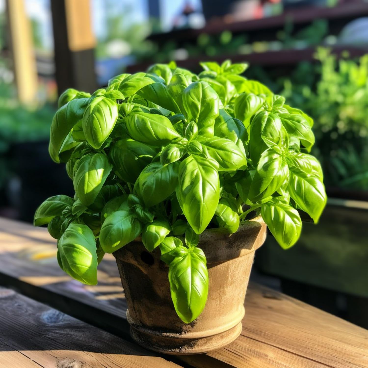 Basil Live Plant in 4″ Pot, Fresh Culinary Herb for Garden and Patio, Indoor Outdoor Growing (Sweet Basil)