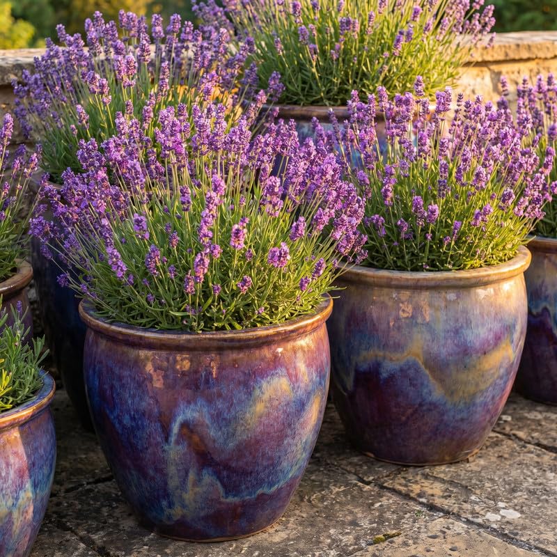 4 Phenomenal Lavender Plants Live, Fragrant Lavender Herb for Garden, Patio Containers and Indoor Décor, 4-7 Inches Tall