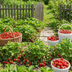 Set 2 Strawberry Live Plant, Sweet Strawberry Seedlings from 4 to 6 Inches Tall, Fragrant Fruit for Outdoor Gardening