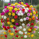 4 Portulaca Moss Rose Plants Live, 4 to 6 Inc Tall, Mix Portulaca Ground Cover Plant, Perennial Flower Plant Gardening Outside Inside