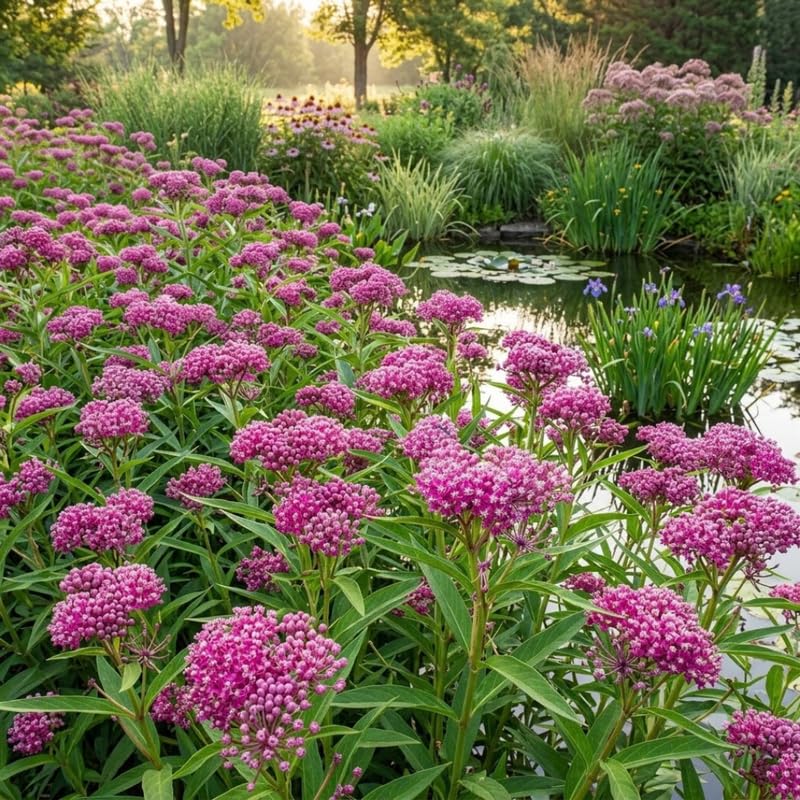 3 Pink Milkweed Plant Live, Asclepias Tuberosa Butterfly Bush, 4-8"
