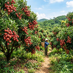 Lychee Plant Live Seedling from 5 to 8 Inc Tall, Lychee Tree Plant Seedling, Sweet Fruit Garden