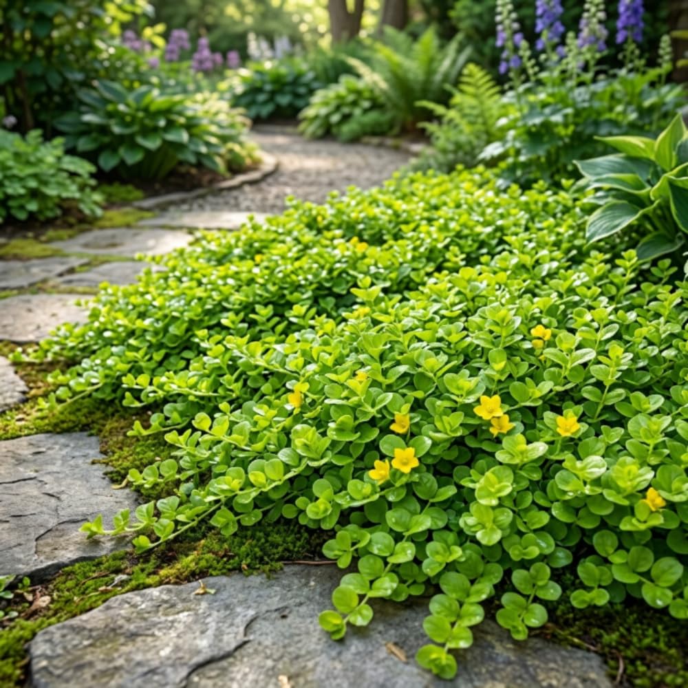 Pack of 2 Creeping Jenny Plants Live, Creeping Jenny Plants, 3-5 Inches Tall, Trailing Ground Cover for Indoor Outdoor Growing