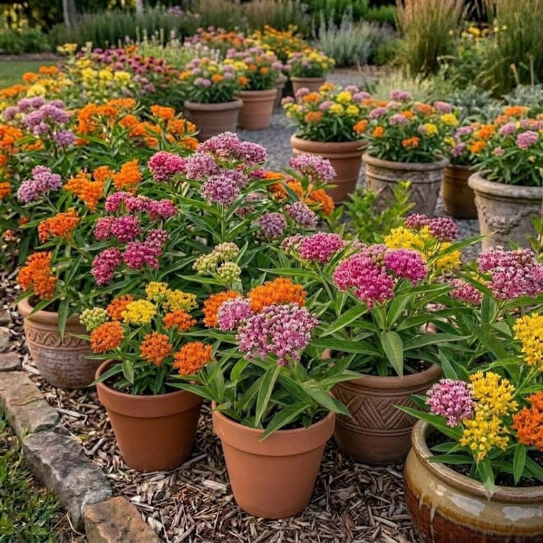 3 Mix Milkweed Plant Live, Asclepias Tuberosa Butterfly Bush, 4-8"