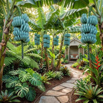 Ice Cream Blue Banana Tree Live Plant, Edible Fruit, 4-6" Tall