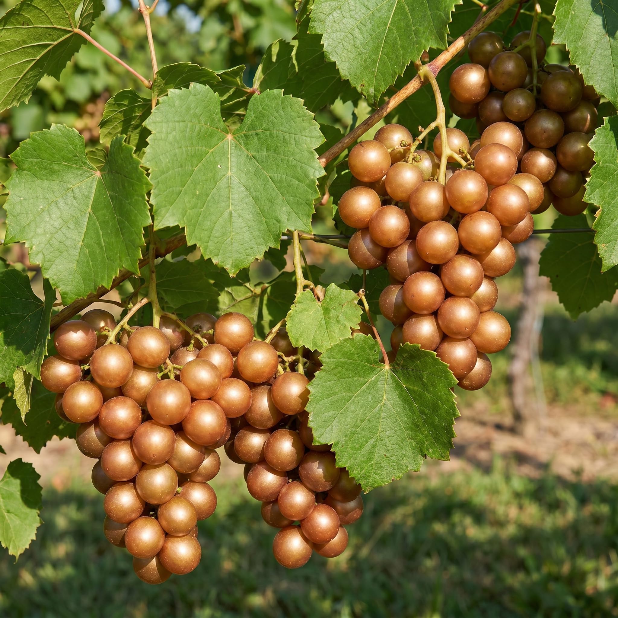 Grape Plant Live 4-7 Inches Tall, Fruit Vine Starter Plant for Garden, Patio Container, Backyard Trellis, Outdoor Growing (Bronze Grape)