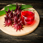 Red Roselle Plant 4" Pot, Roselle Live Flowering Garden Plant for Patio, Containers and Backyard, Hardy Tropical Outdoor Plant 6-8 Inches