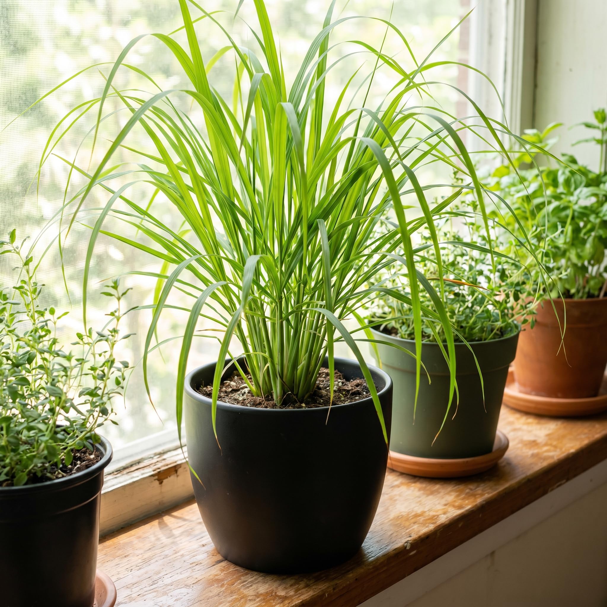4 Lemongrass Plants Live for Planting, Lemon Grass Live Stalks, Perennial Herb Plants Teady to Grow 10 Inches