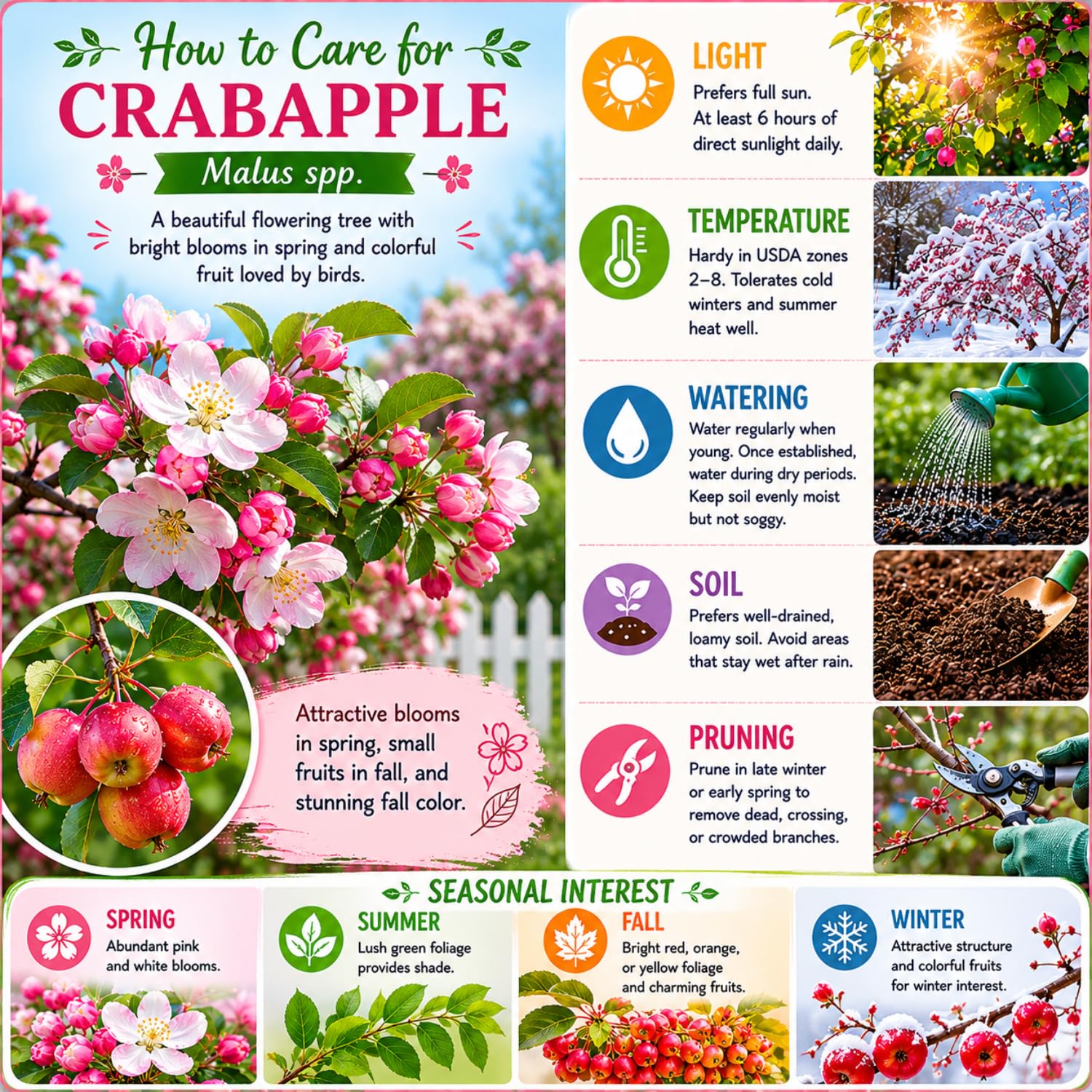 Red Crabapple Plant Live, Apple Tree 6-10'' Tall, Crabapple Bush Live, Crabapples Tree for Outdoor Landscape